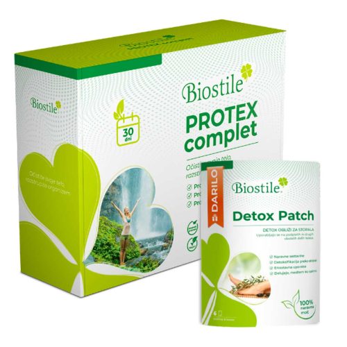 Biostile Protex Complet - Protex Vlakna, Kapsule i Čaj + Poklon Detoks Flasteri 6kom