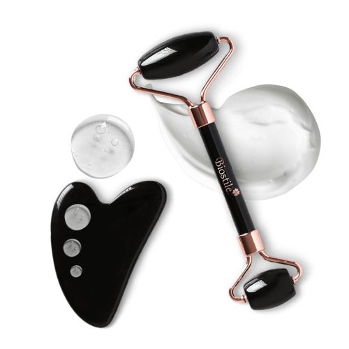 Biostile Revitalizing Duo Gua Sha Jade masažni kamen i valjak za masažu
