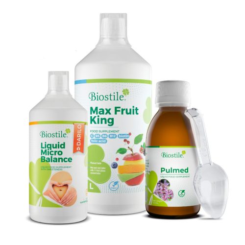 Biostile Pulmed + Max Fruit King + POKLON Liquid Micro Balance