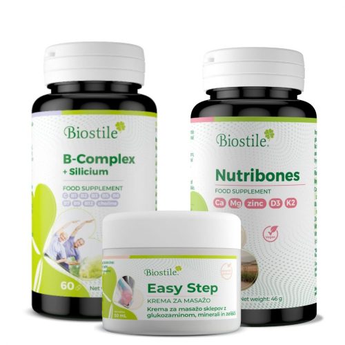 Biostile Nutribones + B Kompleks + Silicij + Easy Step krema