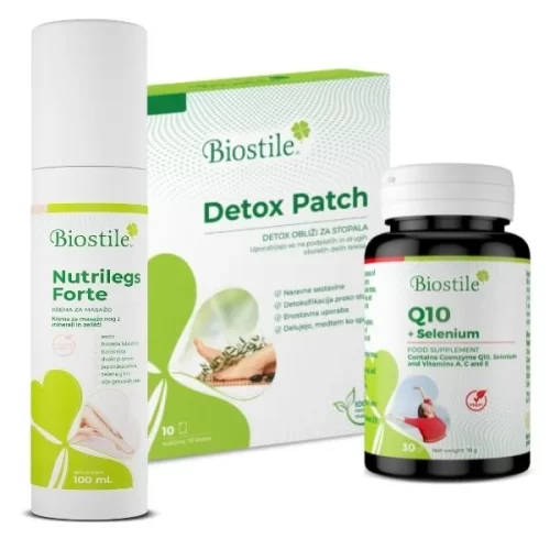 Q10 + Selenium + Detox Patch + Nutrilegs Forte -20% Biostile