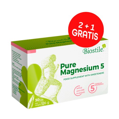 Biostile Pure Magnesium 5, 30 vrećica – Akcija 2+1 GRATIS!